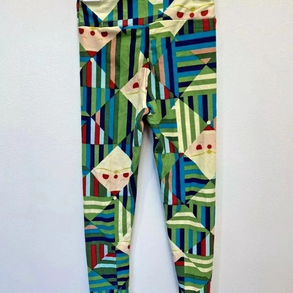 LULAROE Child Stretchy Slim Fit Lot of 2 Casual Holiday Theme Legging Pants - Picture 5 of 8